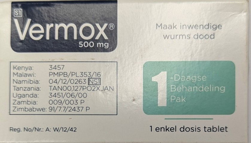 Vermox Tablets 500mg -