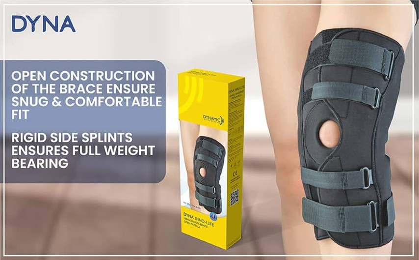 HINGED KNEE BRACE + OPEN PATELLA (XL)