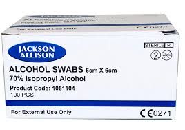ALCOHOL SWABS 6CMX6CM 100S