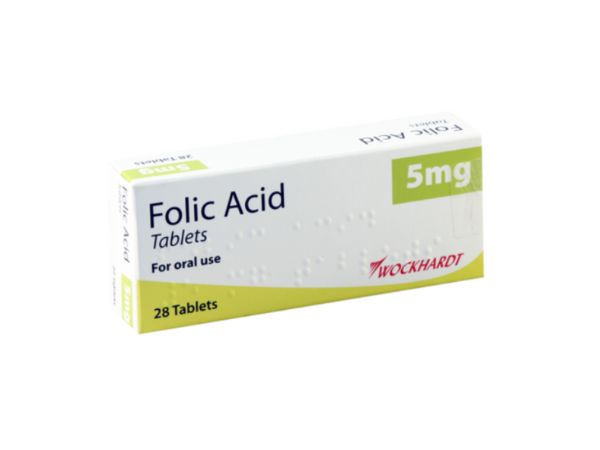 Folic acid (Wockardt) 5mg BP