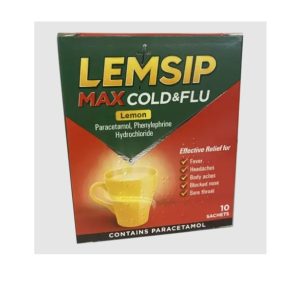 LEMSIP MAX COLD & FLU LEMON SACHETS