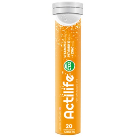 ACTILIFE CDZ EFFERVESCENT TABLETS 20`S